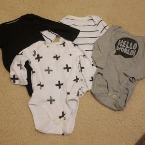 4 long sleeve gender neutral onsies